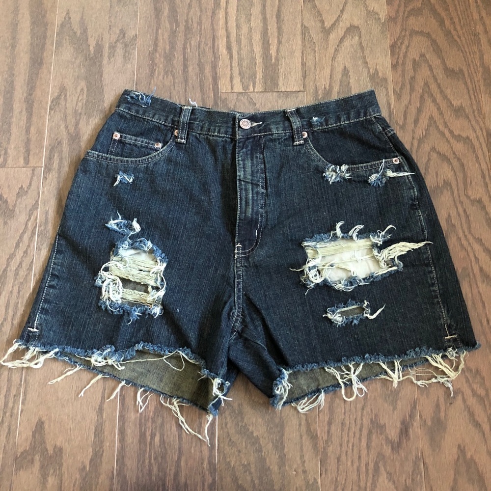 Vintage Halston High Waisted Distressed Cutoff Shorts